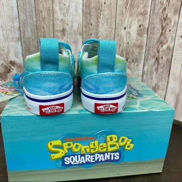 Vans x SpongeBob Slip On V Imaginaaation Sneakers Size 4 Toddler - Picture 8 of 14